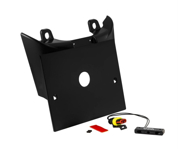 Nummerplaathouder zwart gegrond voor Vespa GTS/GTS Super 125/300cc (`23-)