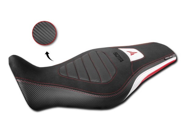 Zadelhoes "Comfort" rood voor Yamaha MT-09 (21-23)