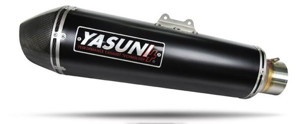 Yasuni vervangende uitlaatdemper - aluminium zwart/koolstof