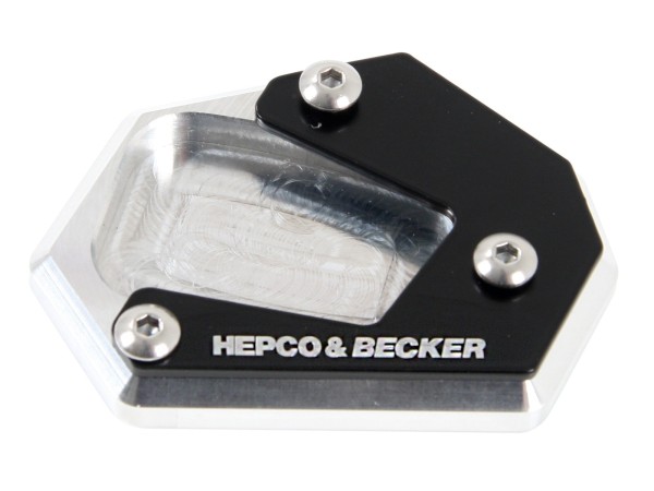 Zijstandaardplaat zilver zwart voor Honda CBR 650 F (14-18) Hepco & Becker