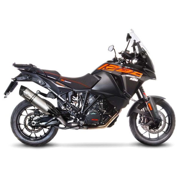 LeoVince uitlaatsysteem LV One Evo voor KTM 1290 Adventure /Duke, titanium zilver, slip on, E-certificaat