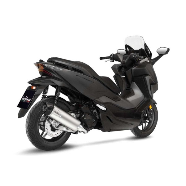 LeoVince compleet systeem LV One Evo voor Honda Forza 125, roestvrij staal zilver, ABE, Euro5