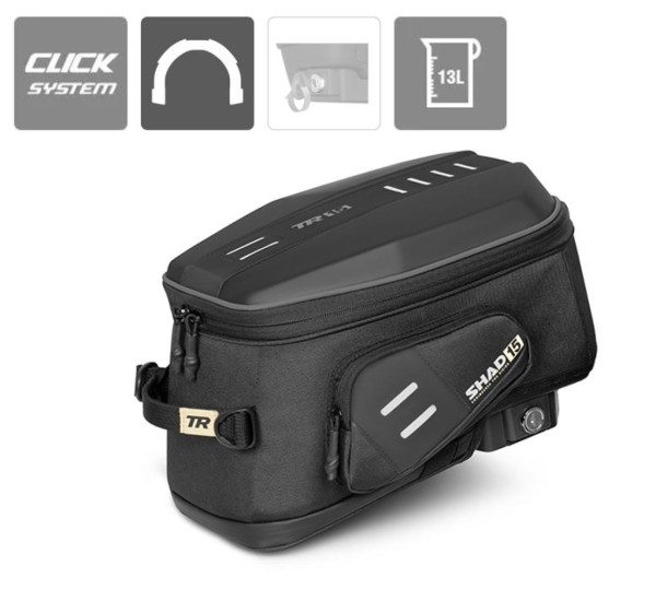 Shad tanktas 13 l, Click-systeem, afsluitbaar