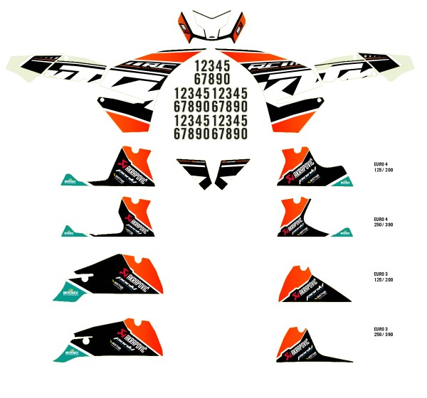 KTM fabriek grafische kit