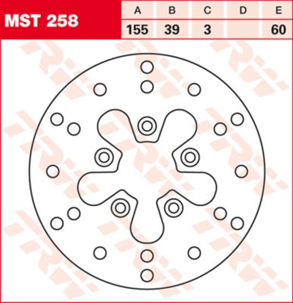 TRW Lucas remschijf MST384, star
