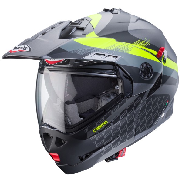 Caberg helm Tourmax X Sarabe mat-pistool metallic/zwart-fluo-geel