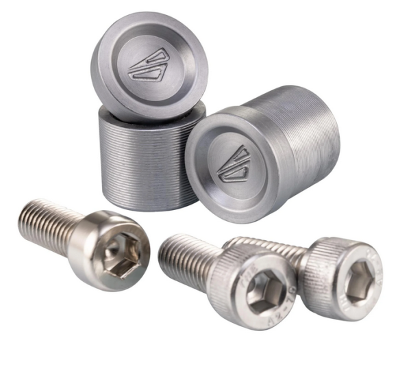 Spiegelgatdeksel links & rechts FABRICA voor Vespa, grijs geanodiseerd