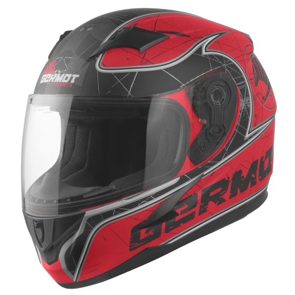 Germot Junior Helm GM 420, mat rood/zwart