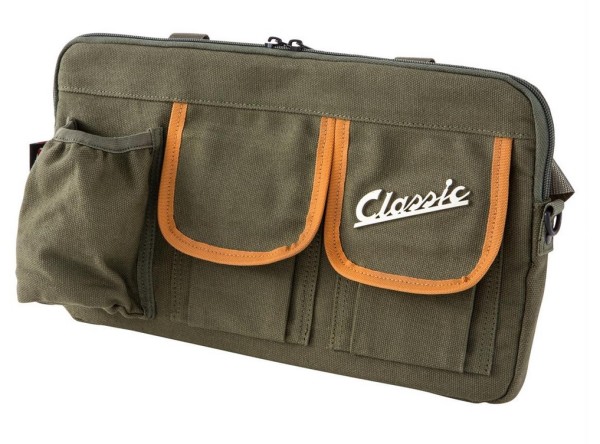 Classic"-tas voor bagageruimte/handschoenkastje Vespa - olijf, canvas
