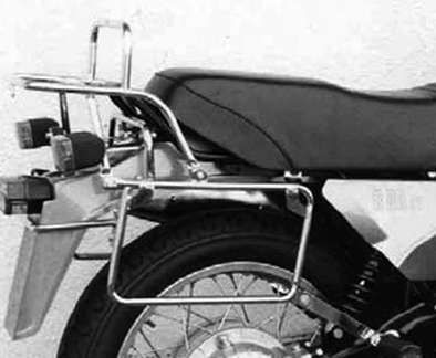 Buisvormige bagagedrager topkoffer en zijkoffer zwart voor BMW R 80 ST (82-84)