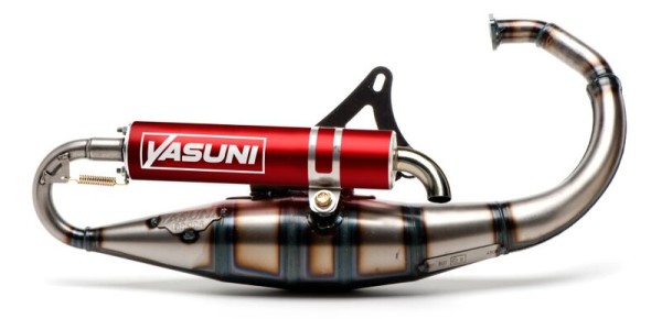 Yasuni Scooter R Volledig Uitlaatsysteem - Staal/Aluminium Rood