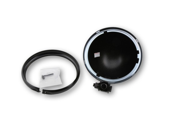 HIGHSIDER pro Bates stijl koplampbehuizing zwart 5 3/4 inch, onderste bevestiging