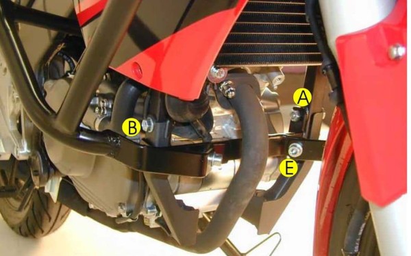 Motorbeschermer zwart voor Honda CBR 125 R (07-10) Hepco & Becker