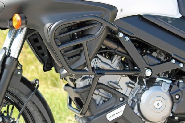 Motorsteun, mat zwart voor Suzuki V-Strom 650 BJ. 2012-2016