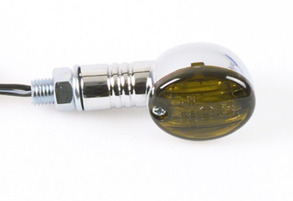 HIGHSIDER Smart Micro-Flash lampen Mini richtingaanwijzerbehuizing chroom / lens rookgrijs (paar), voor & achter