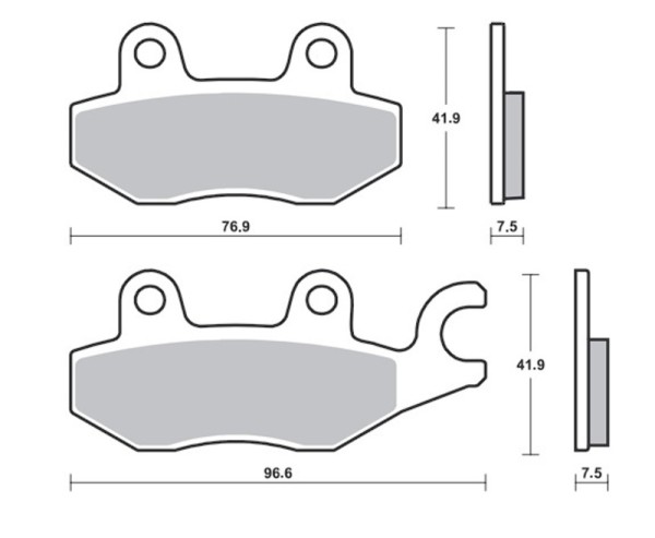 Tecnium Proffesional Racing remblokken gesinterd metaal - MSR455