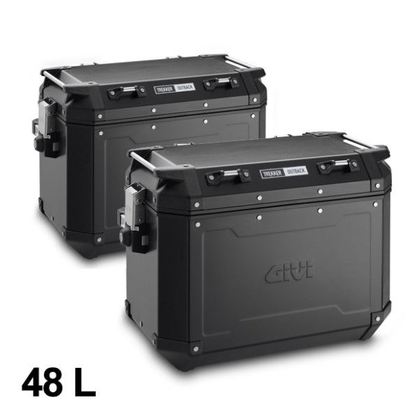 Givi aluminium zijkofferset Trekker Outback 48L zwart Monokey