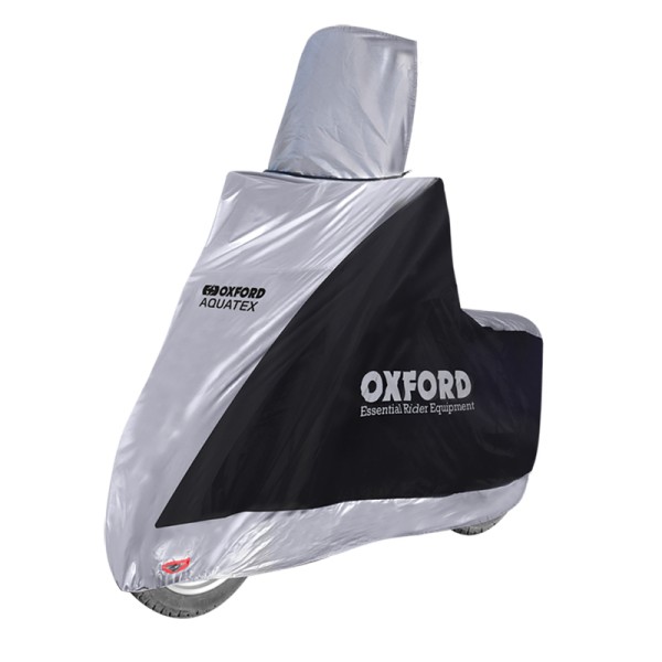 Oxford Binnen-/Buitenhoes Aquatex Zwart/Zilver - Scooter - Met Windscherm - S