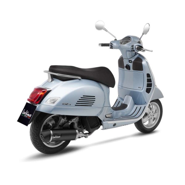 LeoVince uitlaatsysteem SBK Nero voor Vespa GTS 125 /Super, zwart, slip-on, E-certificaat, Euro5