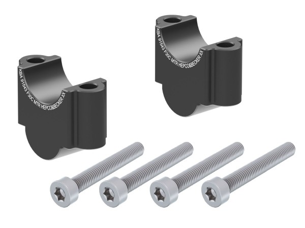 Stuurverhoger H=30 mm zwart voor BMW R 1200 GS (04-07) Hepco & Becker