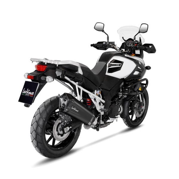 LeoVince uitlaatsysteem LV-12 voor Suzuki V-Strom 1000 ABS /XT, zwart, slip on, Euro4, E-certificaat