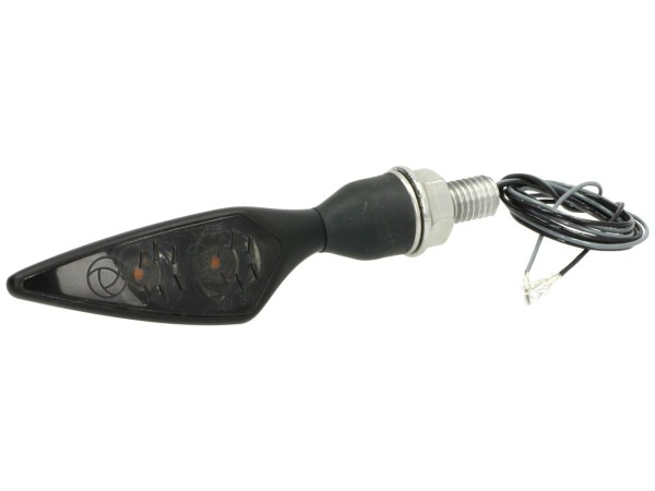 Kellermann indicator, Rhombus Dark, staal, LED, VR/HL, 12 V, zwart gesatineerd, M8x20, E-goedgekeurd