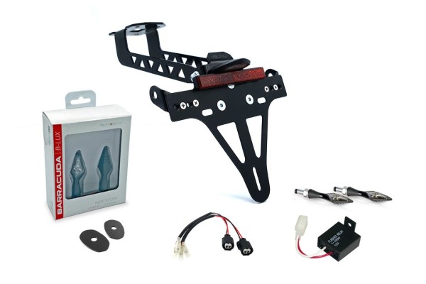 Nummerplaathouder (incl. Barracuda knipperlichten voor + achter) voor Kawasaki Versys 1000 (19-)