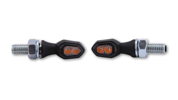 HIGHSIDER Smart Crumb LED-indicatorbehuizing zwart / lens rookgrijs (paar), voor & achter