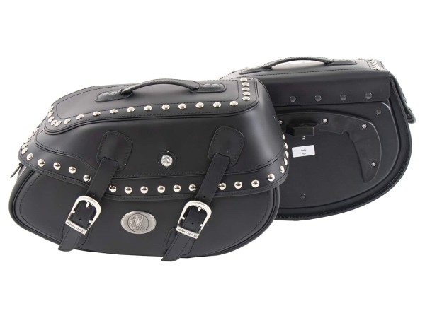 Zadeltassenset Buffalo Big Custom zwart voor C-Bow bagagedrager Hepco & Becker