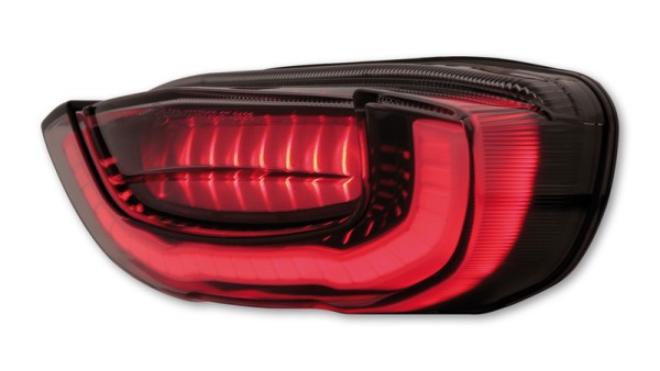 HIGHSIDER slim LED-achterlicht zwart Honda Style, E-keurmerk (1pc)
