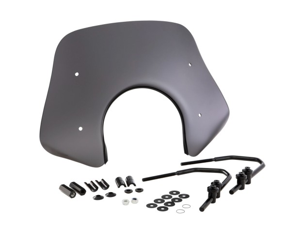 Flyscreen Piccolo voor Vespa GTS/GTS Super/GT/GT L 125-300cc, mat zwart