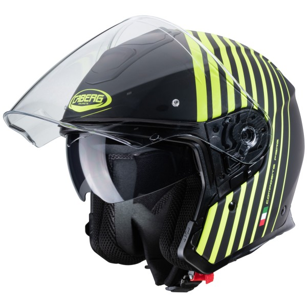 Caberg Helm Flyon Bakari, mat zwart/fluo geel