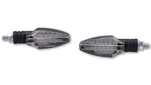 HIGHSIDER Smart Como LED knipperlichtbehuizing zwart / lens helder (paar), voor & achter