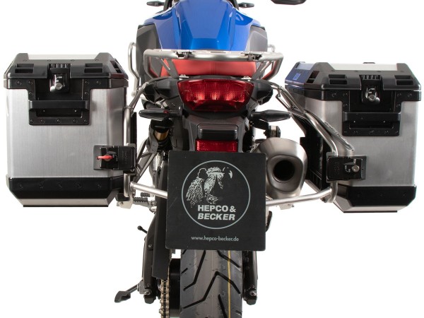 Kofferdragerset Cutout roestvrijstalen drager incl. kofferset Xplorer Cutout zilver voor BMW F 800 GS (24-)
