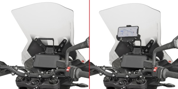 Beugel voor montage op het windscherm voor satellietnavigatie/smartphone voor KTM 790 Adventure Givi