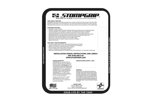 Stompgrip hybrid, Icon, für Yamaha YZF-R6, 2017-2025