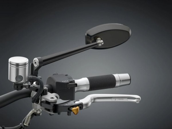 Spiegel RIZOMA "DYNAMIC" links of rechts voor Vespa, zwart geanodiseerd