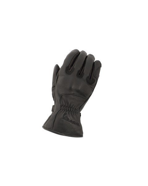 Vespa 3/4 winterhandschoenen leer zwart
