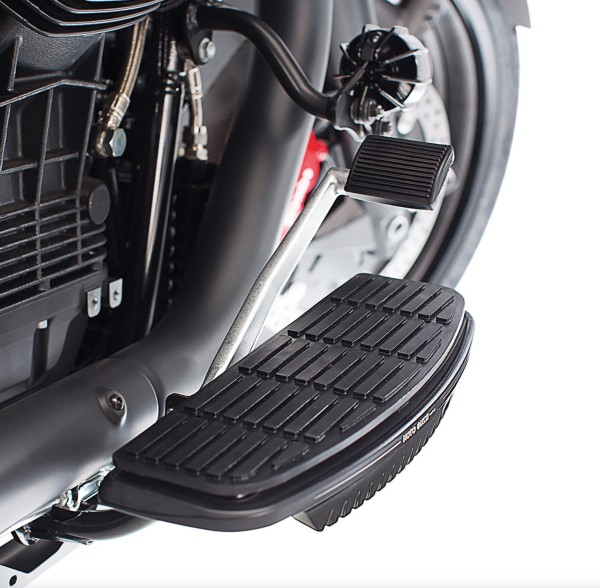 Treeplank kuip, aluminium, zwart voor Moto Guzzi MGX 21/ Audace