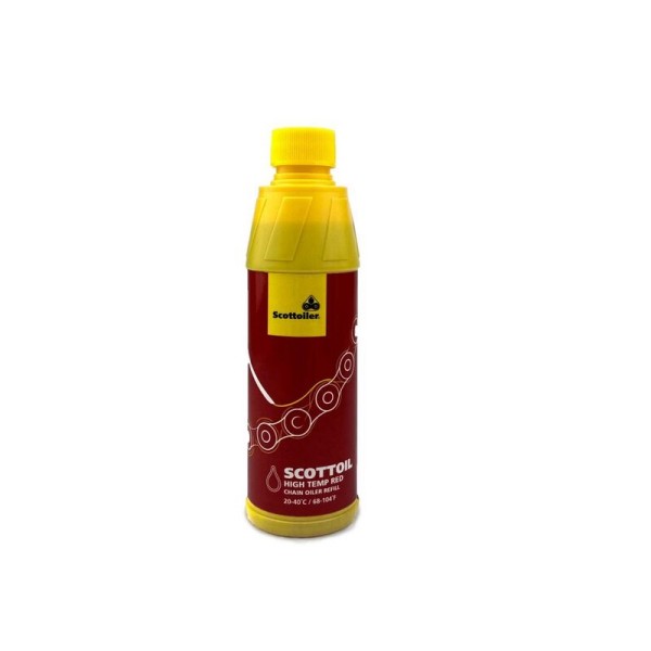 Scottoiler High Temp Red smeermiddel voor kettingsmeersystemen - fles van 250 ml
