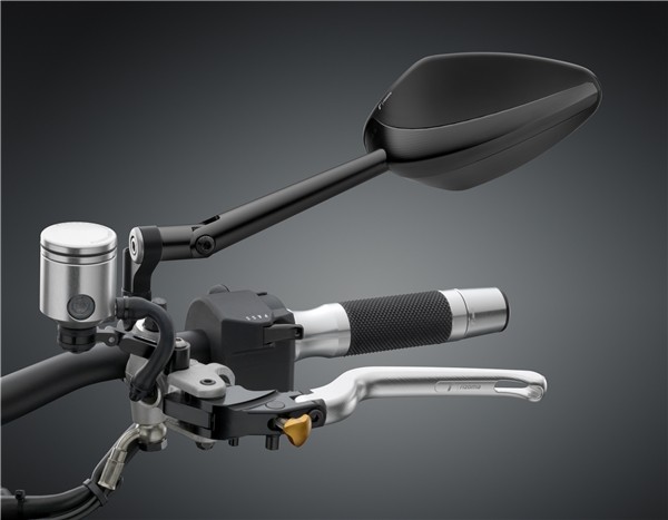 Spiegel RIZOMA "Veloce naked" links of rechts voor Vespa, zwart