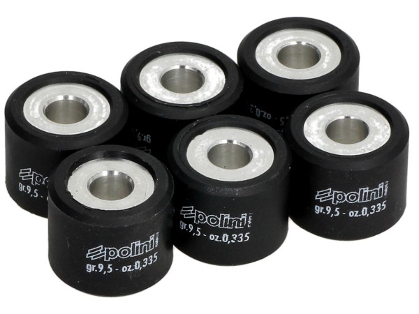 Polini variator rollenset, 20x17 mm, 9,5 g, stuk: 6