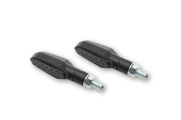 HIGHSIDER Smart Multiface LED knipperlichtbehuizing zwart / lens rookgrijs (paar), voor & achter
