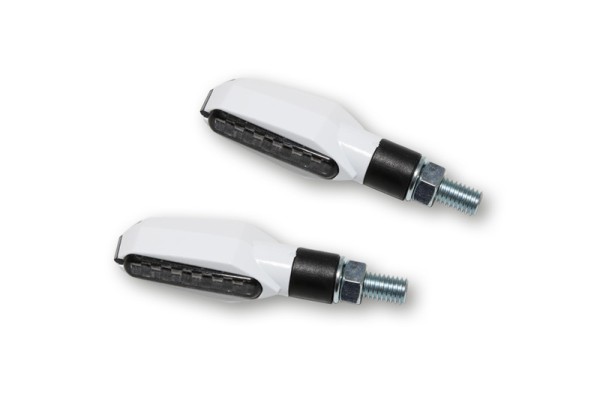 HIGHSIDER Smart Multiface LED knipperlichtbehuizing wit / lens rookgrijs (paar), voor & achter