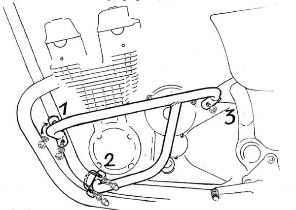 Chroom motorbeschermer voor Honda CB 750 F Seven Fifty (92-03) Hepco & Becker