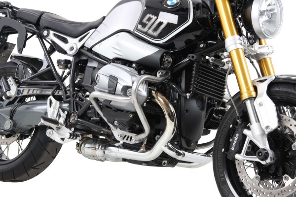 Motorbeschermer zilver voor BMW R nineT Urban G/S (17-23) Hepco & Becker