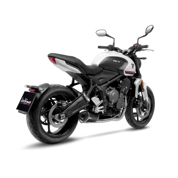 LeoVince compleet systeem LV One Evo voor Triumph Trident 660, roestvrij staal zwart, E-certificaat