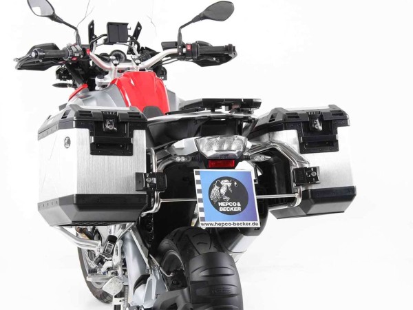 Kofferdrager set Cutout drager incl. kofferset Xplorer Cutout zilver voor BMW R 1200 GS LC Adventure