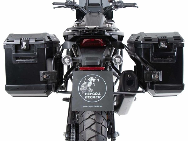 Kofferdragerset Cutout incl. kofferset Xplorer Cutout zwart voor Harley Davidson Pan America (21-)
