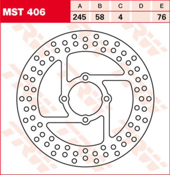 TRW Lucas remschijf MST413, star